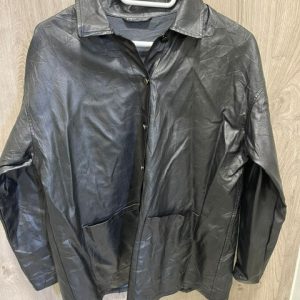 Leather Button Jacket