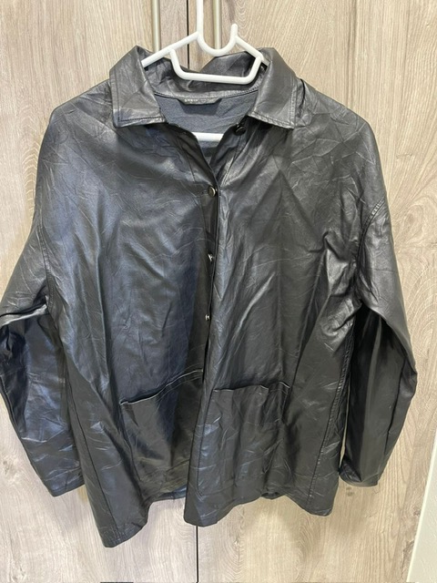 Leather Button Jacket