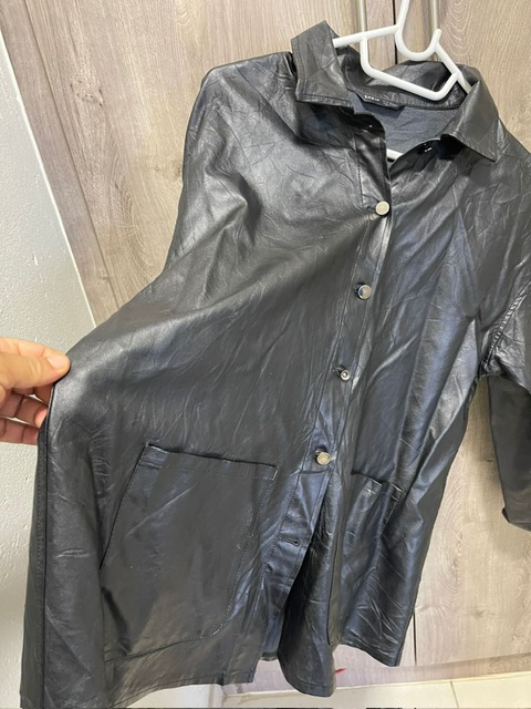 Leather Button Jacket