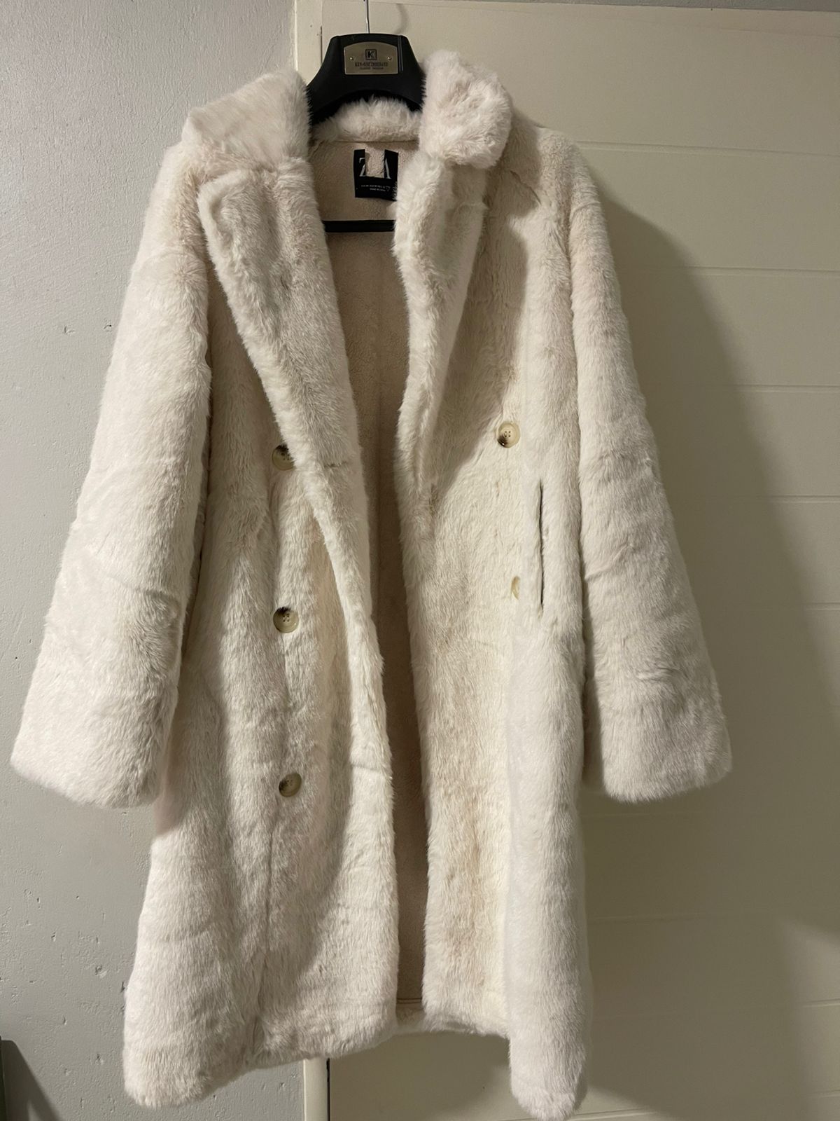 Zara Cream Fur Coat