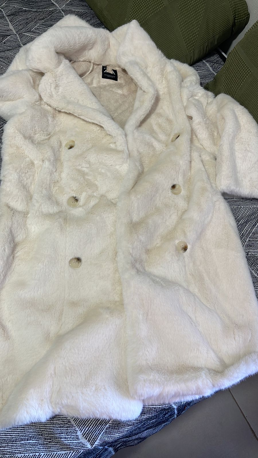Zara Cream Fur Coat