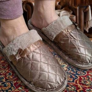 Satin Quilted Slippers