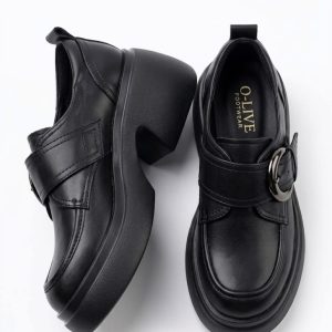Vintage Chunky Platform Strap Casual Shoe